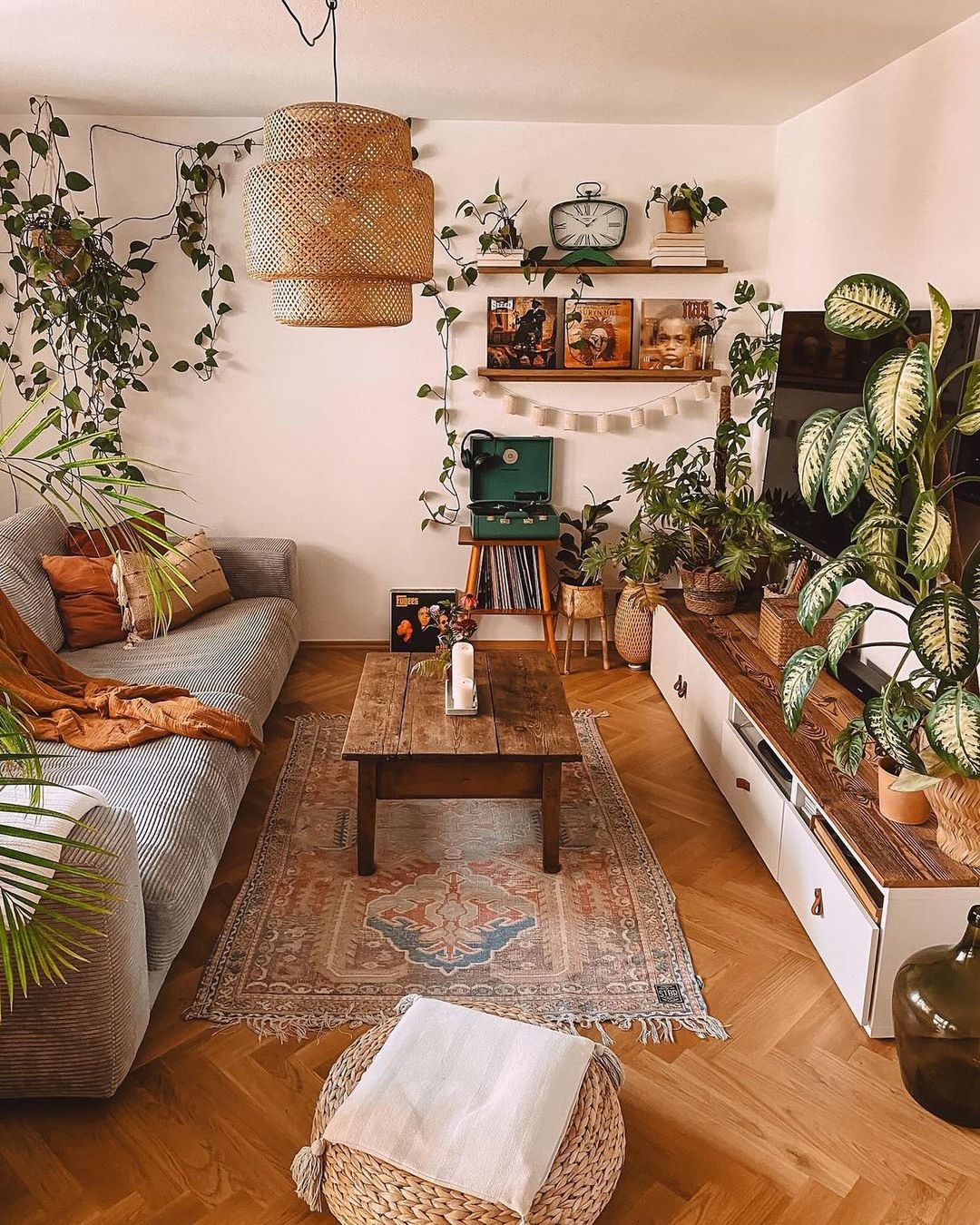 Rustic Greenery Vibes - Cozy Farmhouse Living Room Plant Decor